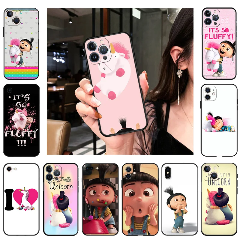 Anti-Drop Soft Phone Case For iphone 16Plus 11 12 13 Mini 14 15 16 Pro XS Max XR 7 8 Plus 16Pro My Fluffy Unicorn Agnes Cover