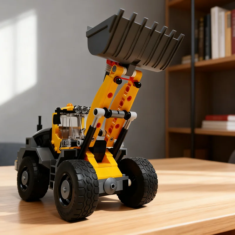 351pcs MOC City Front End Loader Full-Range Bucket Articulation Model Toy Building Blocks Christmas Gift Construction Collection