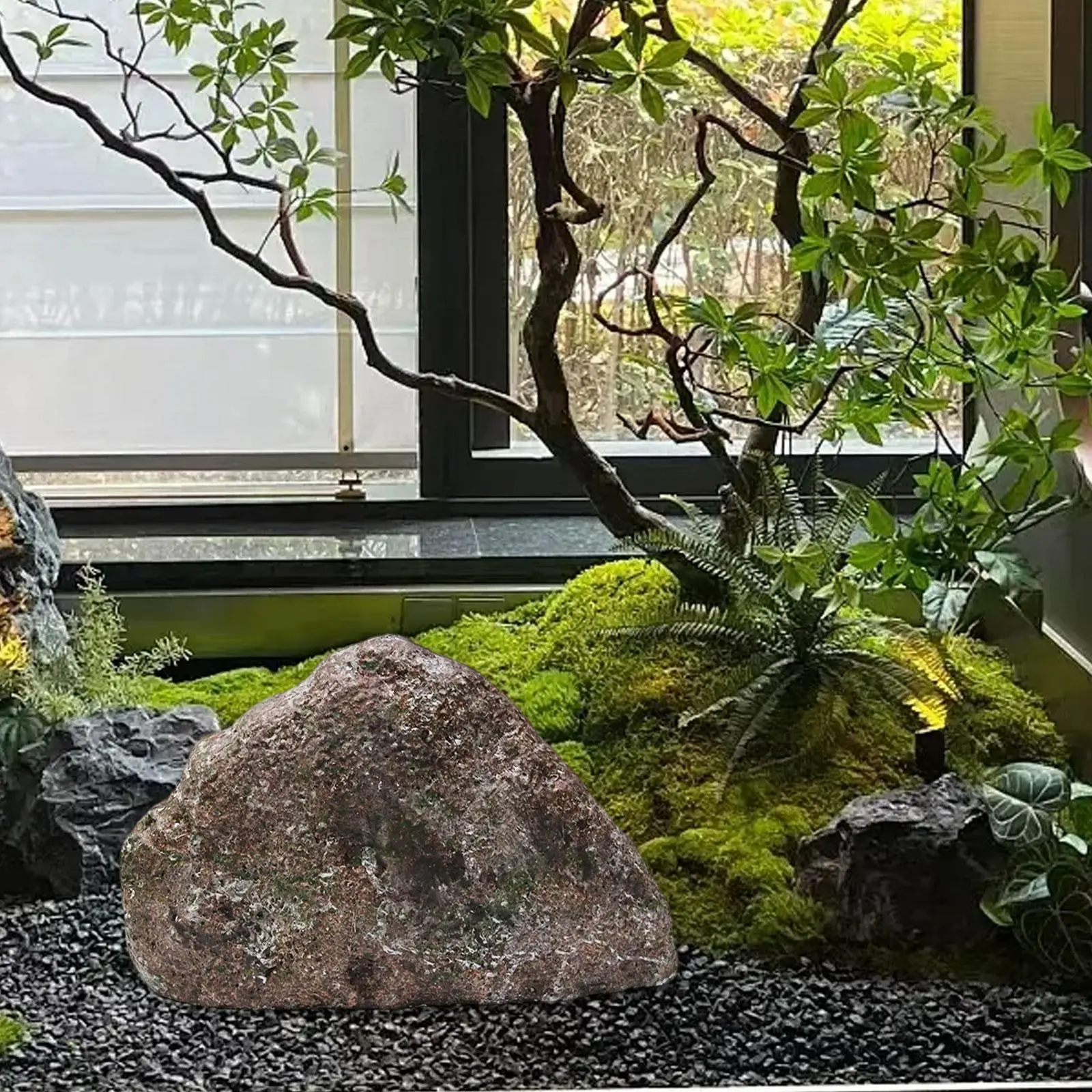 

Fake Stone Realistic Decorative Resin Faux Stone Simulation Rock Faux Rock for Office Outside Garden Decor Courtyard Hotel