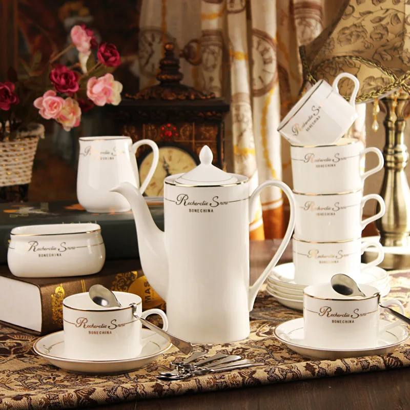 

Hxl ceramic coffee pot suit coffee cup and saucer afternoon tea set