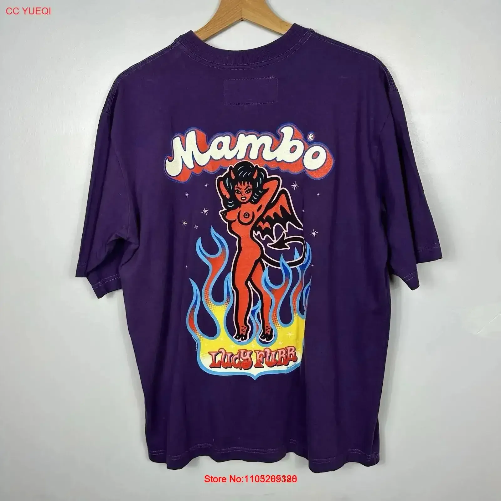 Vintage Mambo T Shirt 1997 Lucy Furr Devil Purple Surfwear Size Mens Small Washed Stylish Top For Everyday Wear vintage Washed