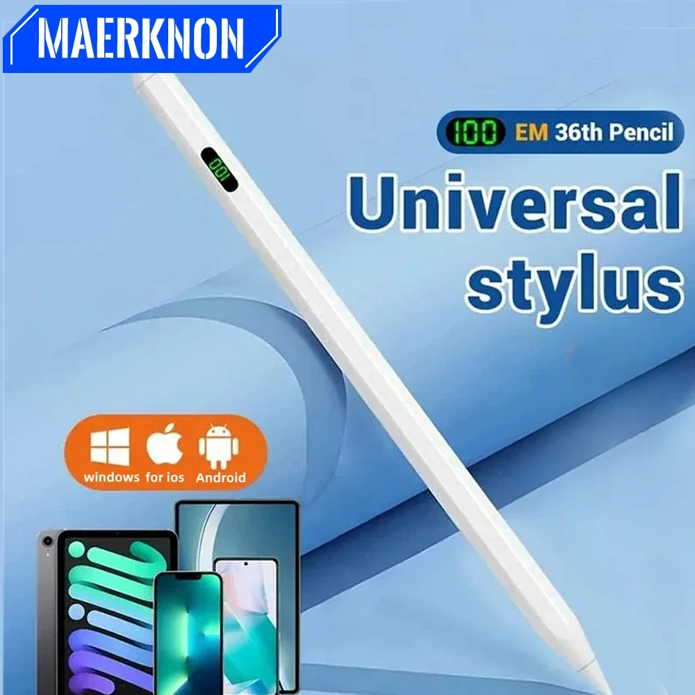 

Цифровой мощный стилус для iPad Pro 11 129 Air 3 4 5 Samsung Huawei Xiaomi Tablet емкостный сенсорный экран ручка с дисплеем