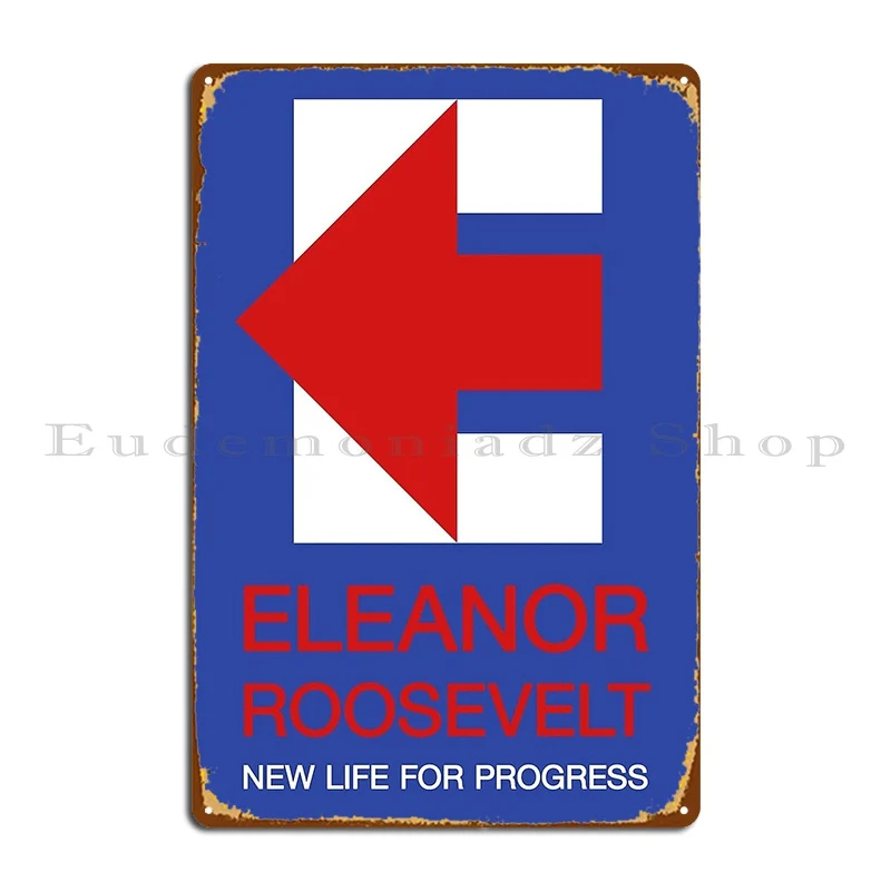 Ghost Of Eleanor Roosevelt Blue Shirt Version Metal Plaque Poster Create Wall Decor Designing Printing Create Tin Sign Poster