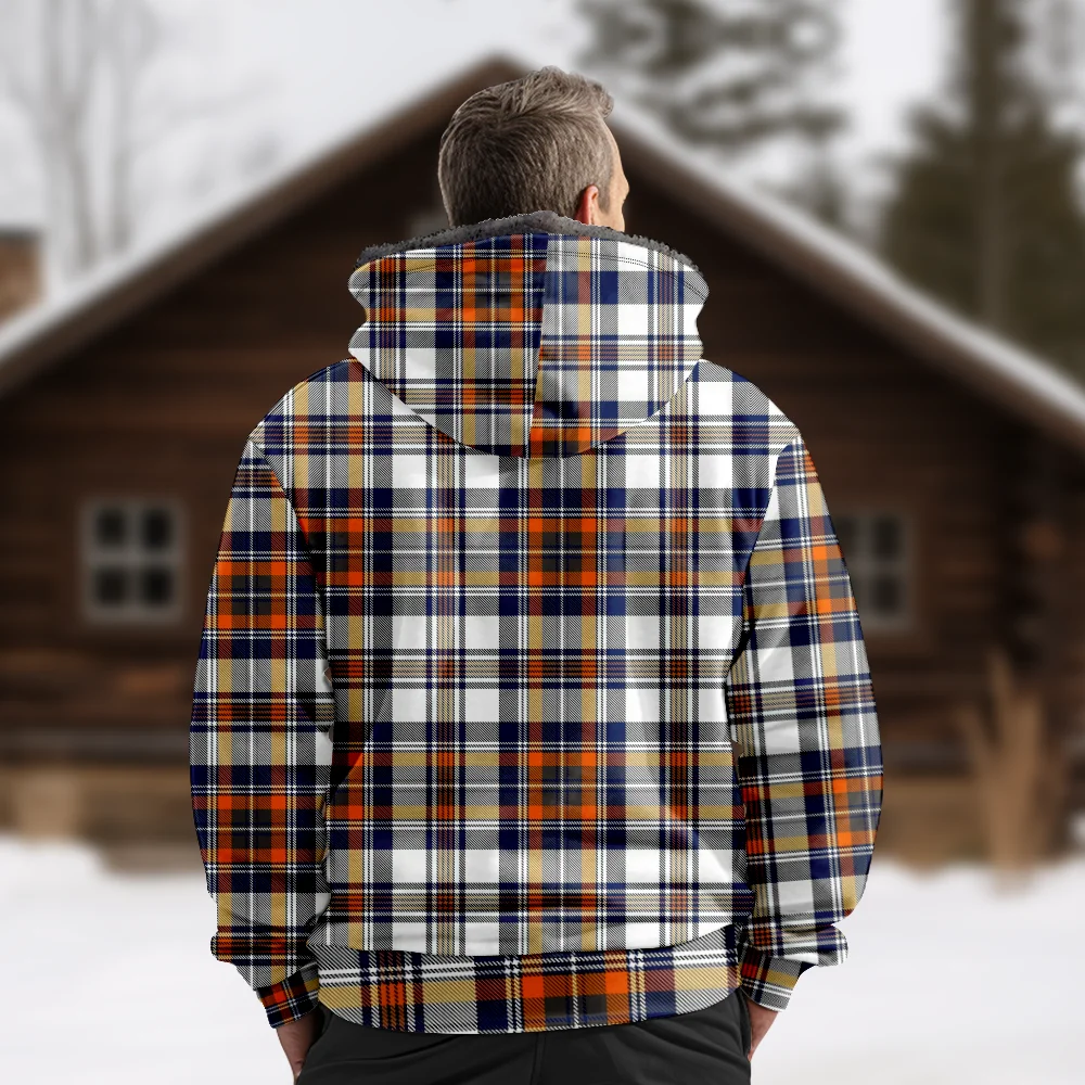 Men's Winter Jackets Coats,plaid retro Pattern Cotton Clothes Overcoat Hooded-collar Chic Dance