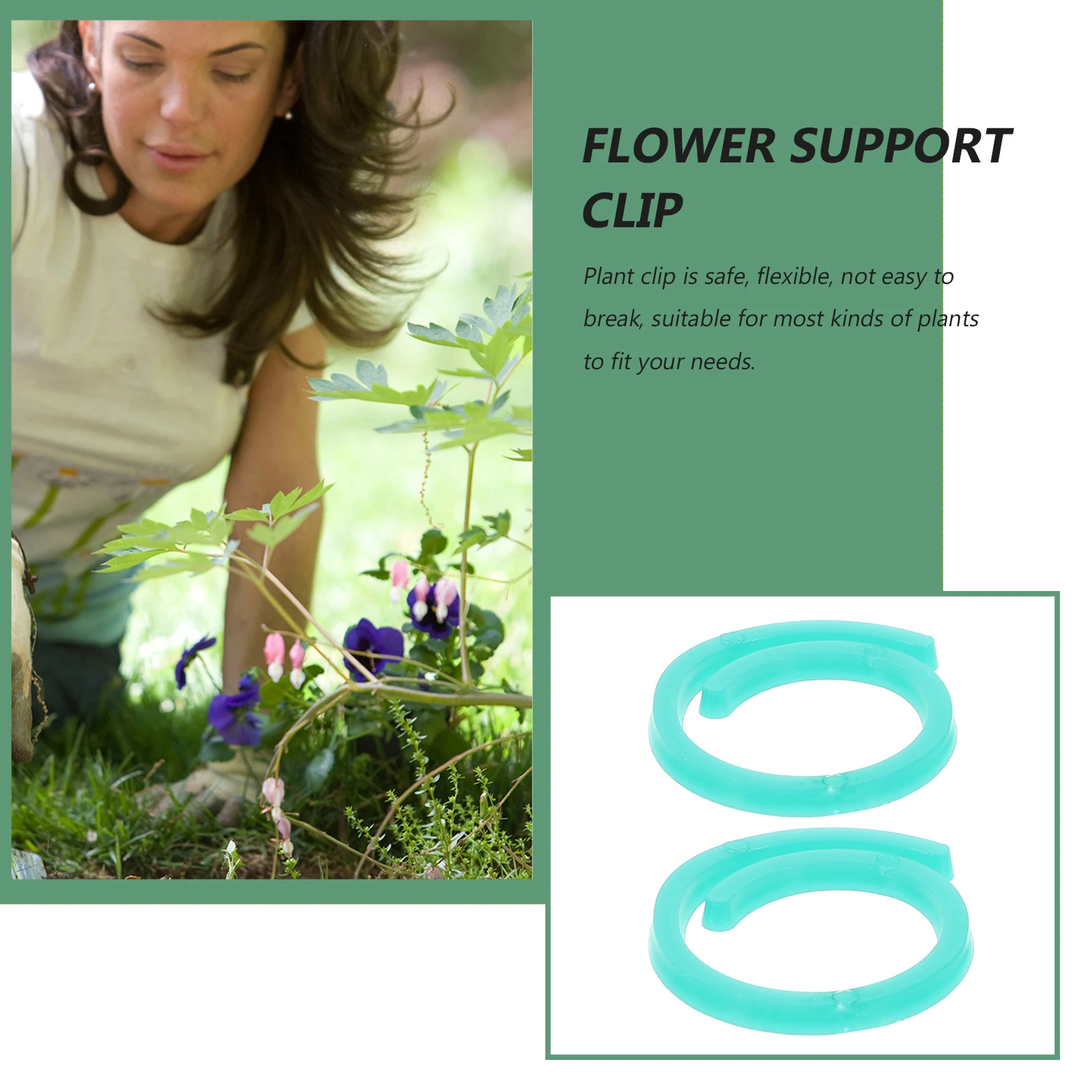 

200pcs Tomato Stem Support Clips Plant Straightening Garden Fixing Plastic Clips Sturdy Pp Material For Climbing Plants Flower