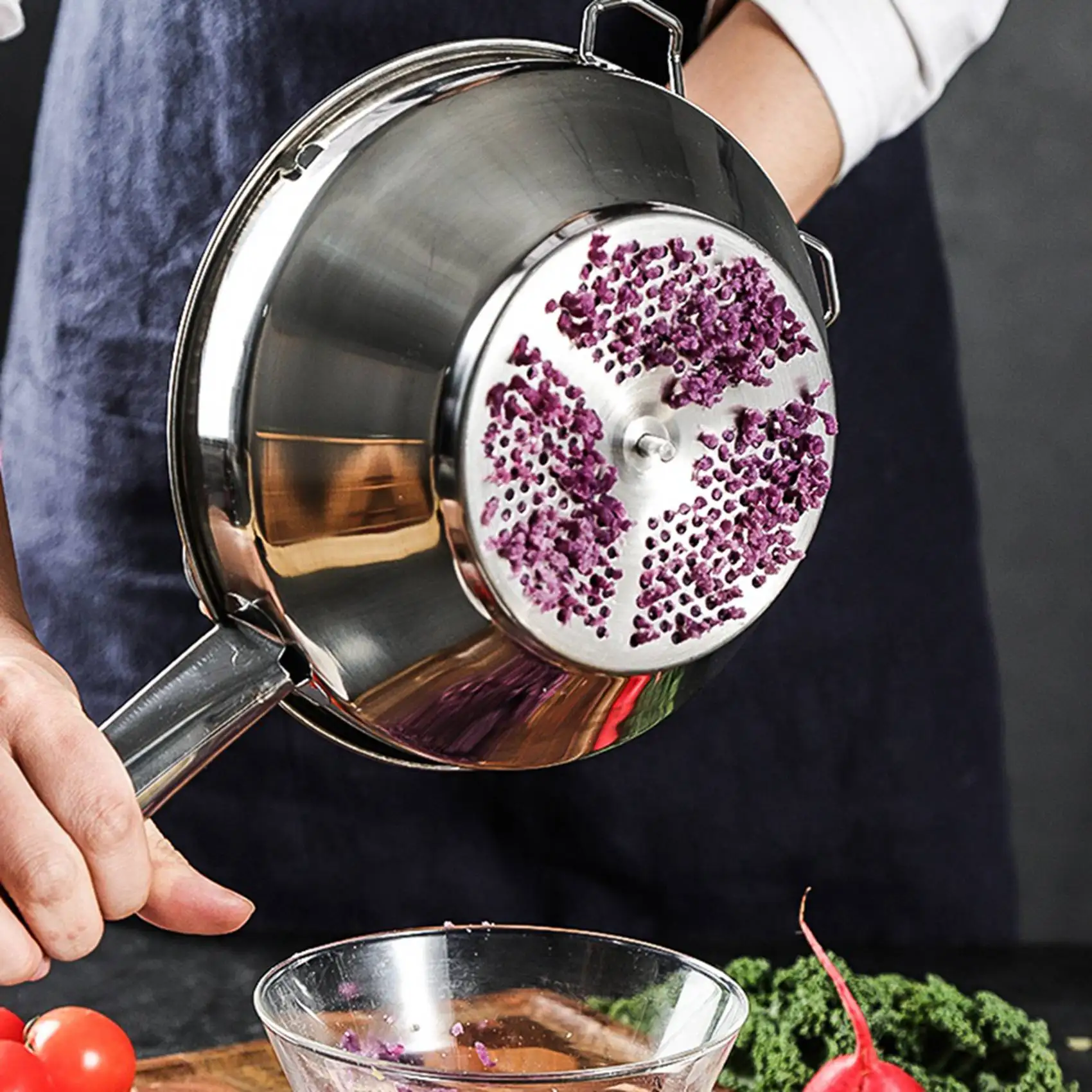 A93E-2X Stainless Steel Rotary Food Mill Great For Making Puree Or Soups Of Vegetables Tomatoes Creative Home Kitchen Tools
