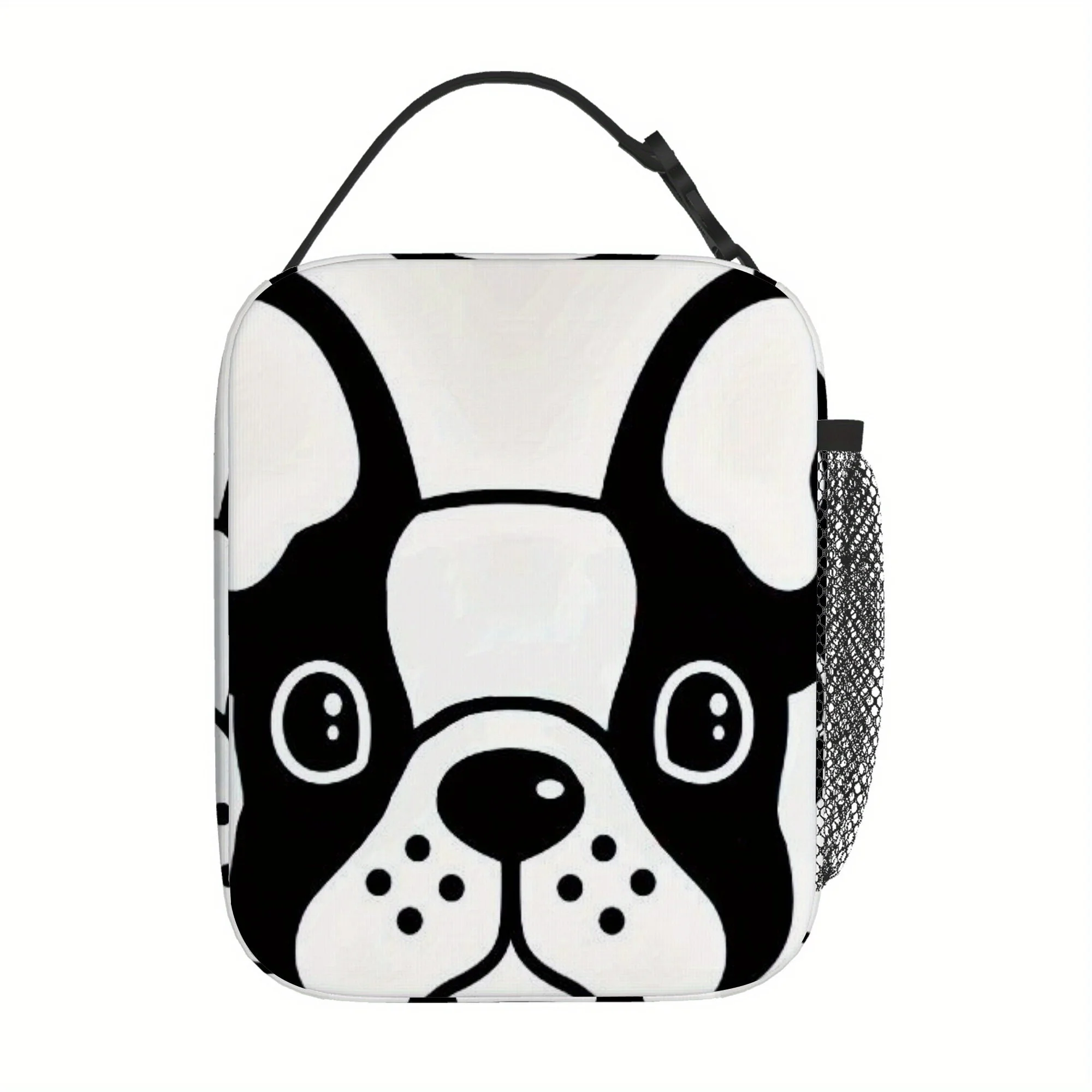 1pc Cute French Bulldog Thermal Bag Insulated Lunch Box, Thermal Cup Holder Non-Food Contact Thermal Tote for Hot Cold Storage