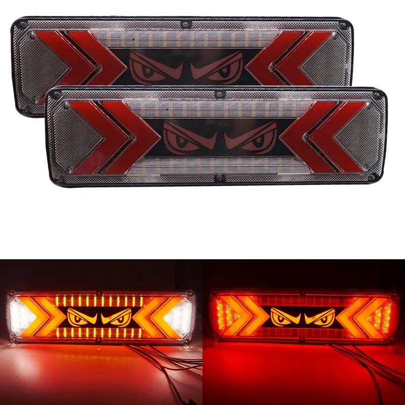 

Новый 30 см задний задний фонарь, светодиодный указатель поворота, глаз дьявола, стоп-сигнал, стоп-сигнал, грузовик, прицеп, караван, грузовик, кемпер, задний фонарь