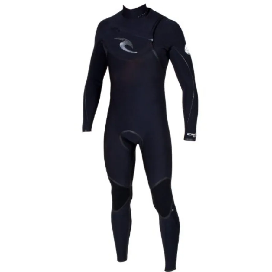 

Men's E-Bomb Chest Zip 3/2 Wetsuit for surfing neoprene material black color ultra-flexible seamless paddle zones and thermal l