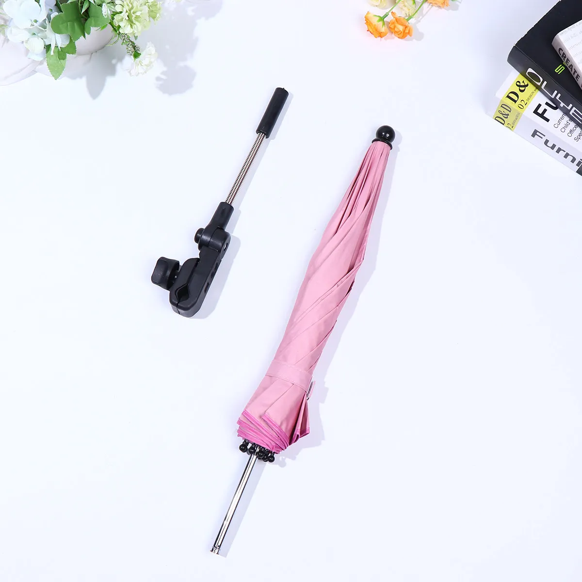 

Stroller Umbrella Pink Baby Cart Sun Shade Uv Resistant Outdoor Protection for Infant Carriage Easy to Install Baby Cart