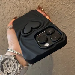 IPhone用耐衝撃ソフトシリコンバックカバー,3Dラブパターン,iPhone 11,12,13,14,15,16 pro max,ファッショナブル