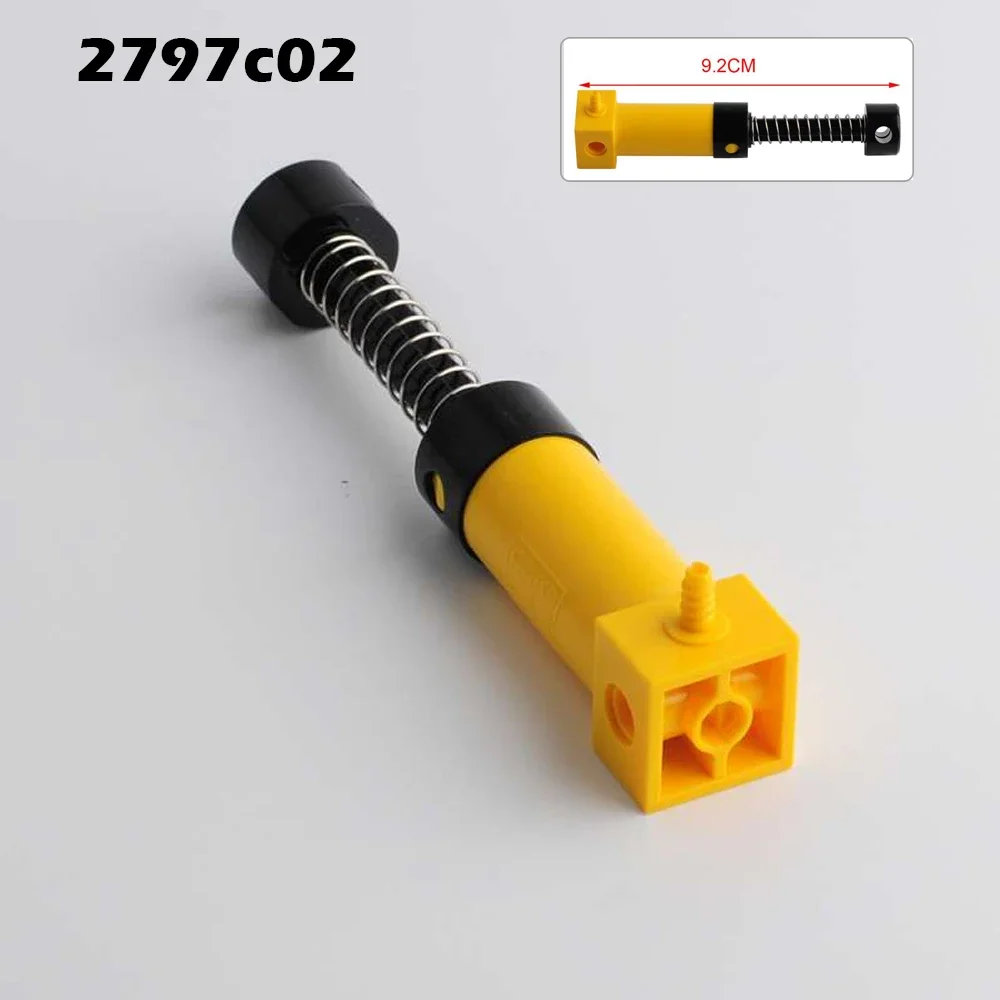 MOC Bricks Technische Teile Pneumatikpumpe Small V2 mit verstärktem Zylinderschlauch, Luftkraftsteine, kompatibel mit 8800 Blöcken