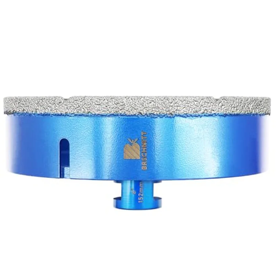 

6 Inch Diamond Core Drill Bit for Porcelain Tile Ceramic Marble Granite Drilling, pc Vacuum Brazed Diamond Hole Saw with/- Thre