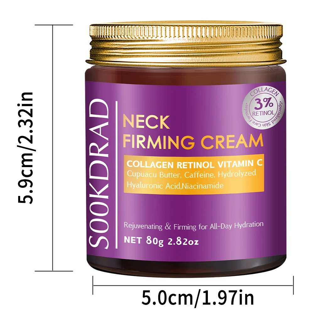 80 جرام كريم شد الوجه والرقبة، تقليل التجاعيد، بقع العمر، أكياس العين، التجاعيد، إلخ، الاستخدام اليومي الطبيعي #4