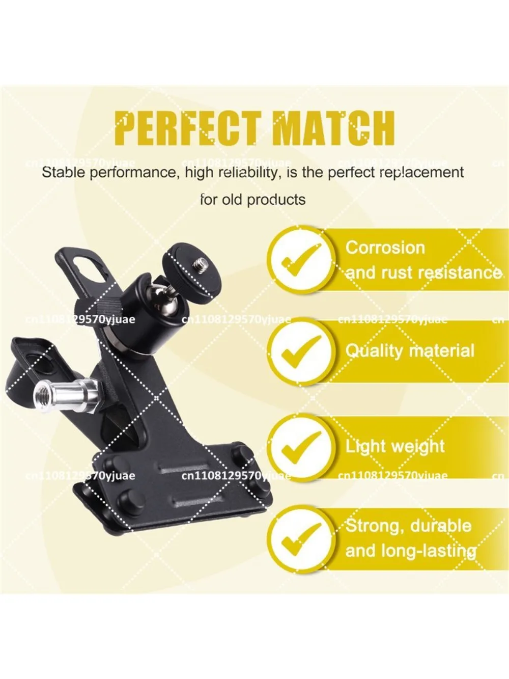 Multifunctional Camera Clamp Bracket for Digital and SLR Cameras, Powerful Grip Design
