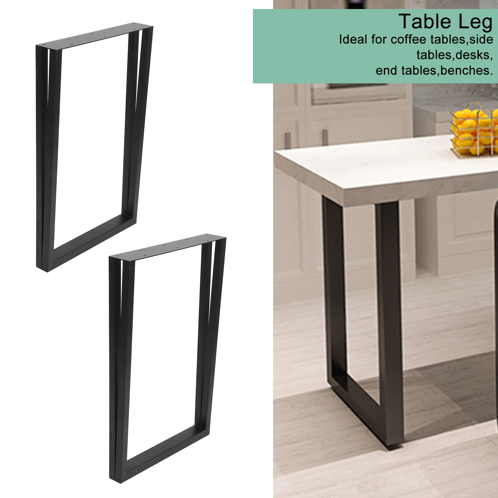 1 Pair Wrought Iron Table Leg Modern Desk Legs for Dining Furniture Coffee Bench Tables Parts