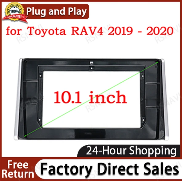 Car Sterei 2Din Facia Frame Adapter For Toyota RAV4 10.1 INCH Big Screen CD/DVD Player Fitting Panel Frame Kit