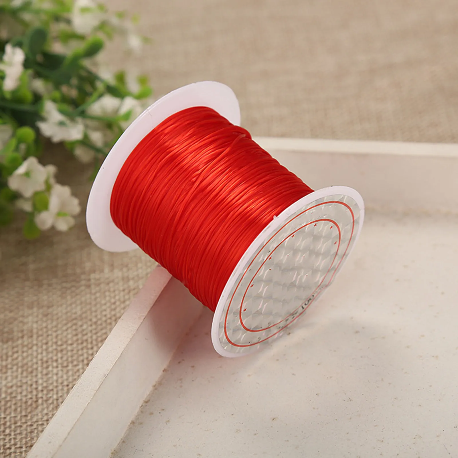 Crystal Elastic Beading Cord 32.8 Feet 0.6mm Thickness High Strength Transparent Stretch Thread for Jewelry Crafting DIY