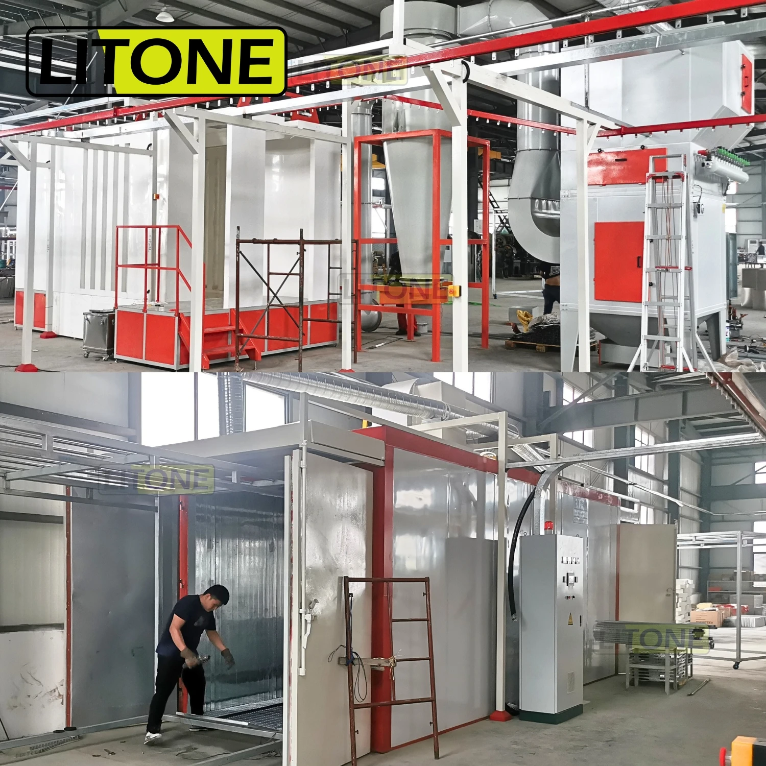 2-Year Guarantee Plastic Powder Coating Painting Spraying Line Accessories New Curing Drying Ovens Reduced Workers Number