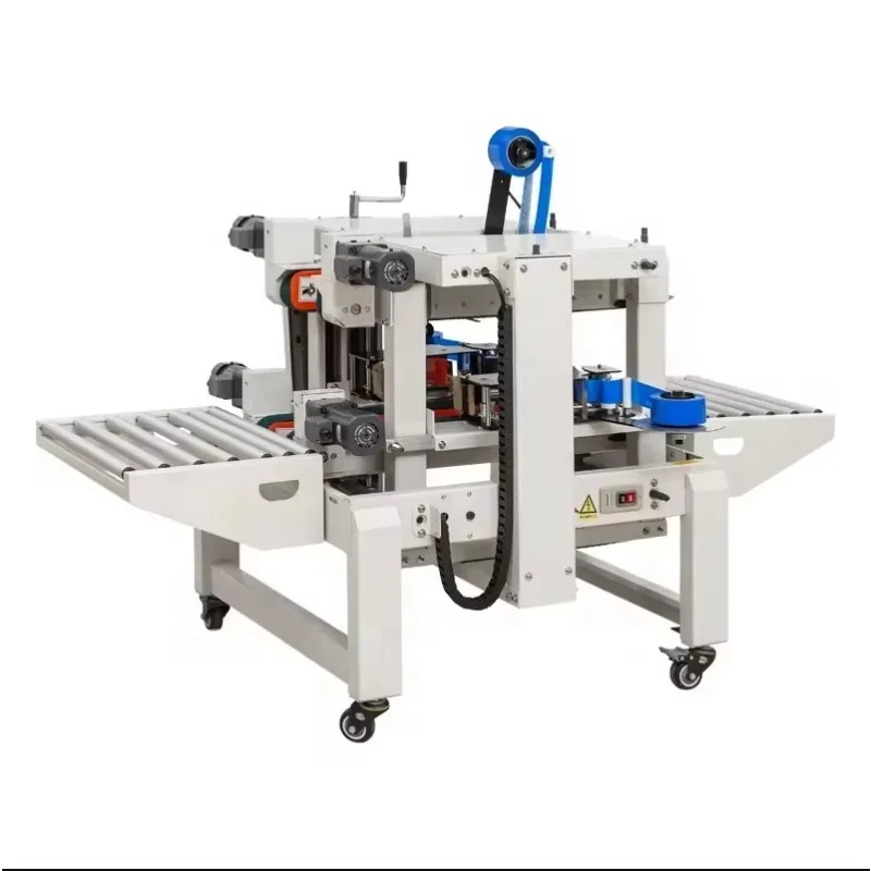 Foam Box Sealing Machine Bubble Foam Box Carton Sealer With Top and Side Conveyor Tapping Foam Box Tape Sealing Machine