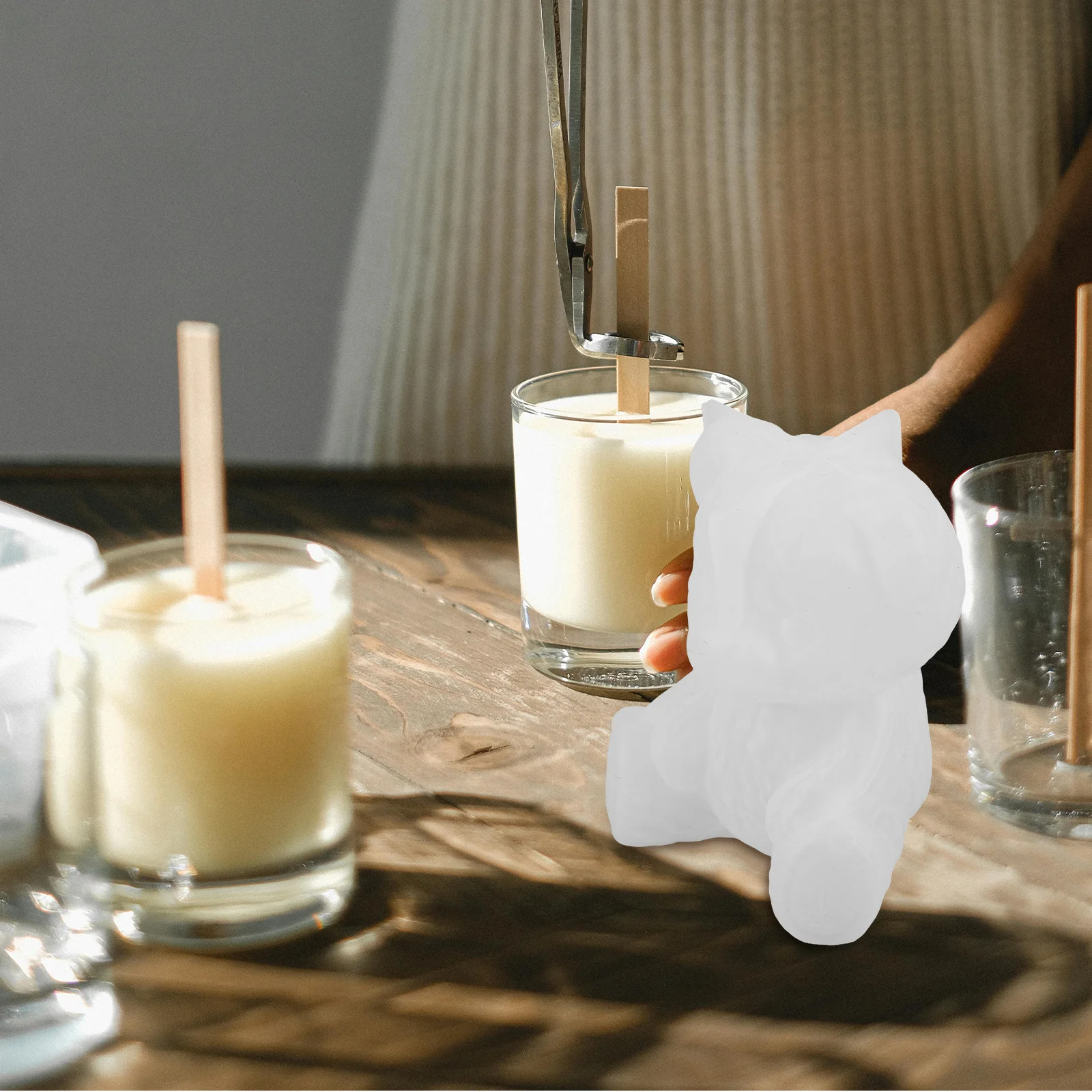 

2Pcs Silicone Bear Resin Molds Flexible 3D Bear Shape Cake Chocolate Epoxy Resin Mold for DIY Artwork Decor DIY Cake Decoration