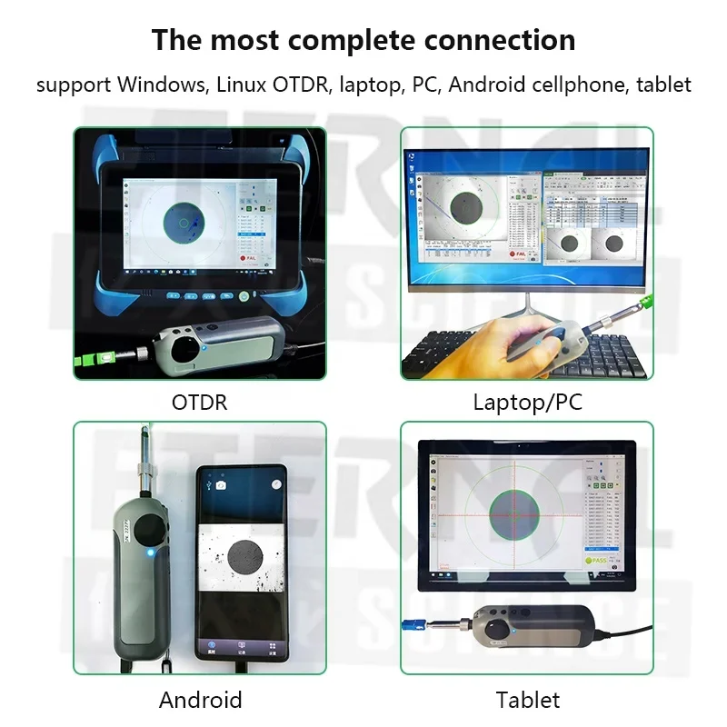 Scheda SD di acquisizione video FTTH all-in-one all-in-one salva Display Kit di strumenti per fibra ottica equipaggiamento Fibra ottica Ispezione Prob