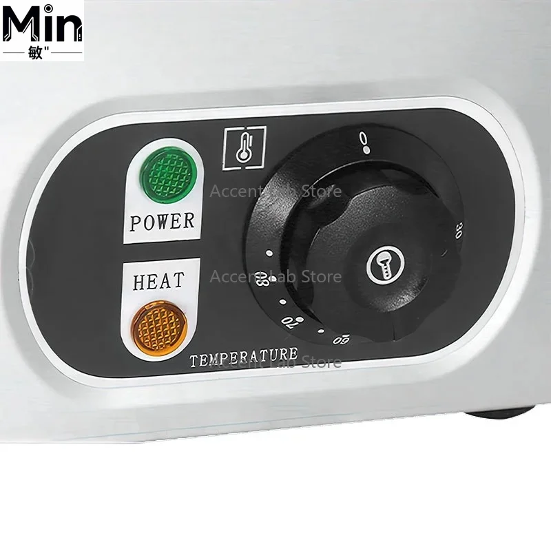 Calentador de Alimentos Comercial de 1500W con un Solo Recipiente, Calentador de Alimentos Aislado de Acero Inoxidable para Buffet, Hotel, Restaurante y Servicios de Catering