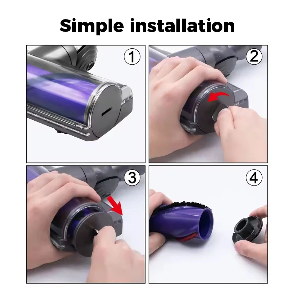 フロアブラシサイドカバーアタッチメント Dyson V6/V7 ダイレクトドライブコードレス掃除機ブラシロッドエンドキャップカバーアクセサリー