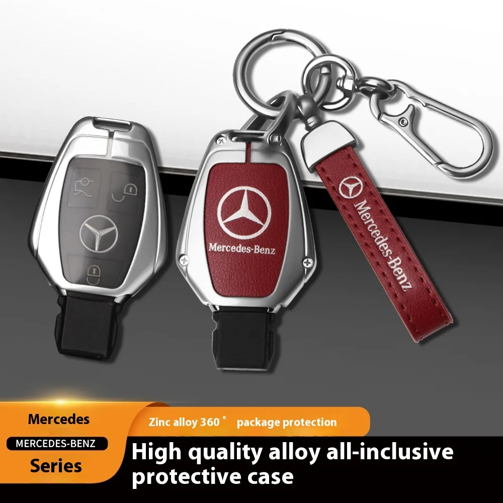 Car Zinc Alloy Key Case Bag Metal Key Shell For Mercedes-Benz A B C E G S V Class GLA GLC GLE GLK Vito Sprinter SL SLK Viano ML