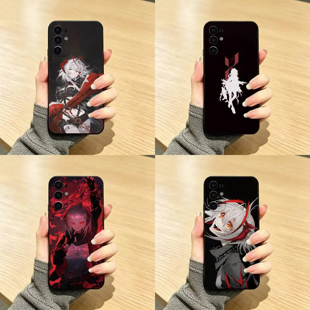 Game A-Arknights W   Phone Case Black Silicone Soft For Samsung S25,S24,S21,S22,S23,S30,Ultra,S20,Plus,Fe,Lite