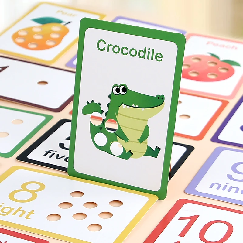 Montessori Matematica Conteggio Ordinamento Giocattolo Clip Perline Giochi di abbinamento Abilità motorie fini Numero Colore Giocattoli educativi sensoriali per bambini