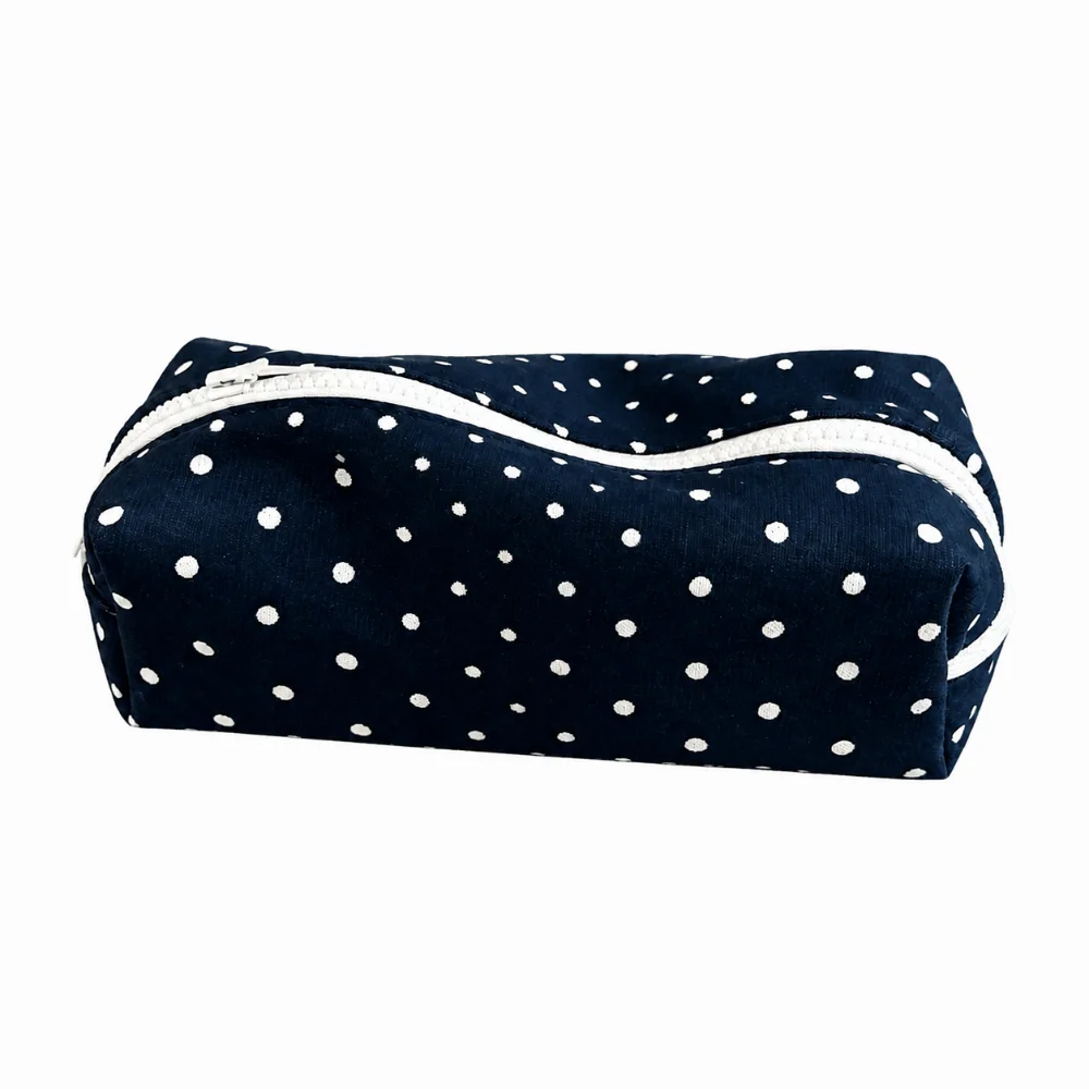 Korean Polka Dot Design Pencil Case Large-capacity Soft Touch Stationery Pouch Stationery Storage Bag Back To School