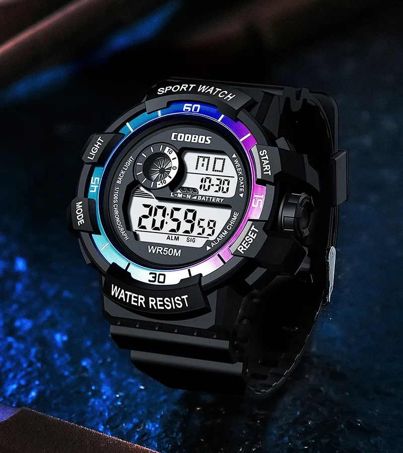 Multifunction Sport Men Wristwatches Digital LED Luxury Brand Luminous Watch Man 2025 Creative Waterproof Clock Calendar Relojes