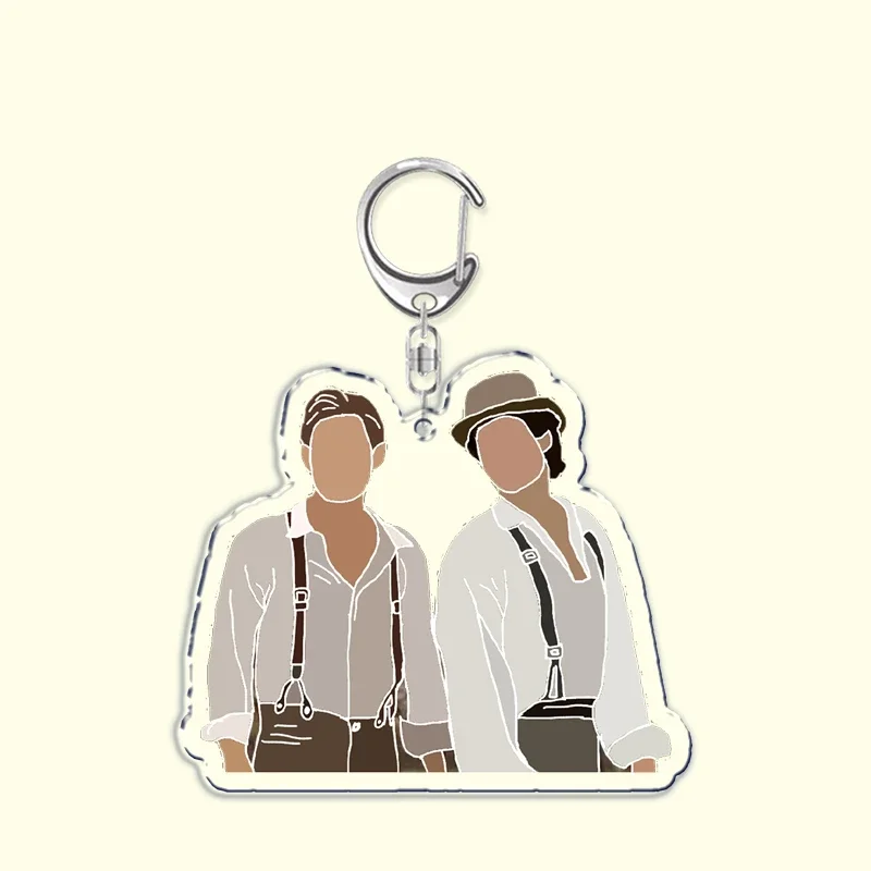 The Vampire Diaries Acrylic Keychain for Accessories Bag Damon Elena Stefan Pendant Key Chain Ring Keychains Jewelry Couple Gift