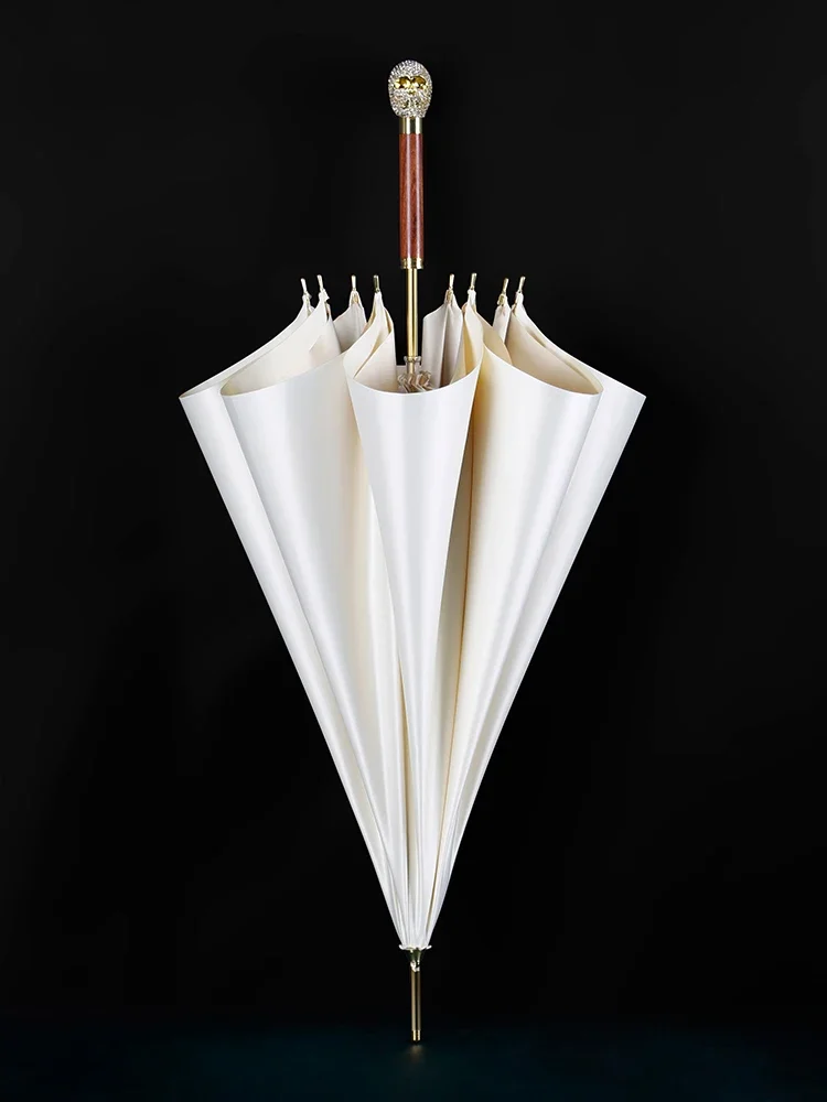 Luxus Golf Regenschirm Frauen Diamant Set lange Griff Regenschirme Doppels chicht wind dicht starken UV-Schutz Sonnenschirm Geschäfts geschenke