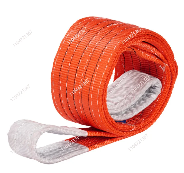 Sling Belt 1 Ton Lifting Sling 2 Tons Crane National Standard Driving Flat Forklift Double Buckle Rigging