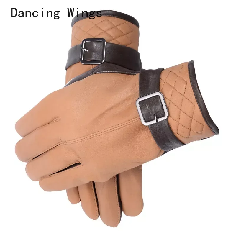 

Gloves Man Touch Screen Cycling Driving Gloves Real Leather man First Layer Sheepskin Outdoor Multicoloured Warm