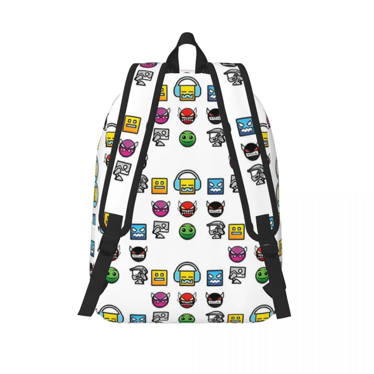 Geometry Dash Video Game Lover Backpack para crianças, escola estudantil Bookbag, mochila pré-escolar, jardim de infância com bolso, menino e menina