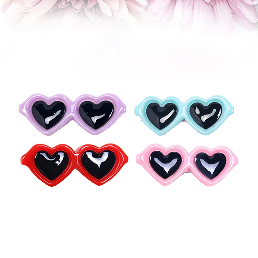 20 Pcs Masquerade Siouxxie Puppy Eyeglasses Hair Clip Girl Dog Accessories Heart