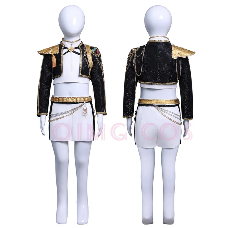 

2026 Hot Selling Korean Style Halloween Costume Street Dance Set Embroidered Top and Shorts Set Stage Hip-hop Dance Performance