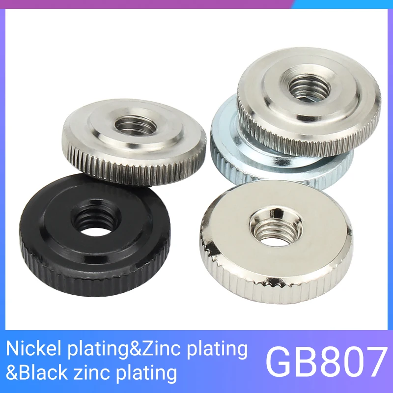 GB807 DIN467 M3 M4 M5 M6 M8 M10 304 stainless steel /zinc plated /Nickle plated Handle Nuts Knurled Thumb Nuts Black