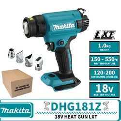 Makita DHG181Z 18V Cordless Heat Gun LXT Lithium Power Tools 150-550ºC Shrink Film Baking Gun Clear Sticker