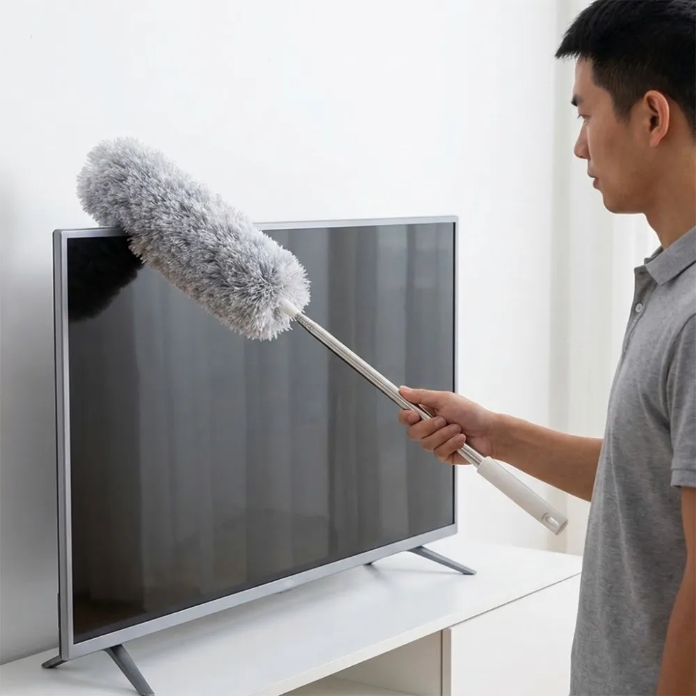 Durable Extendable Duster Washable Fiber Cleaning Duster Static Adsorption Bendable Home Cleaning Tool Household Use view 4