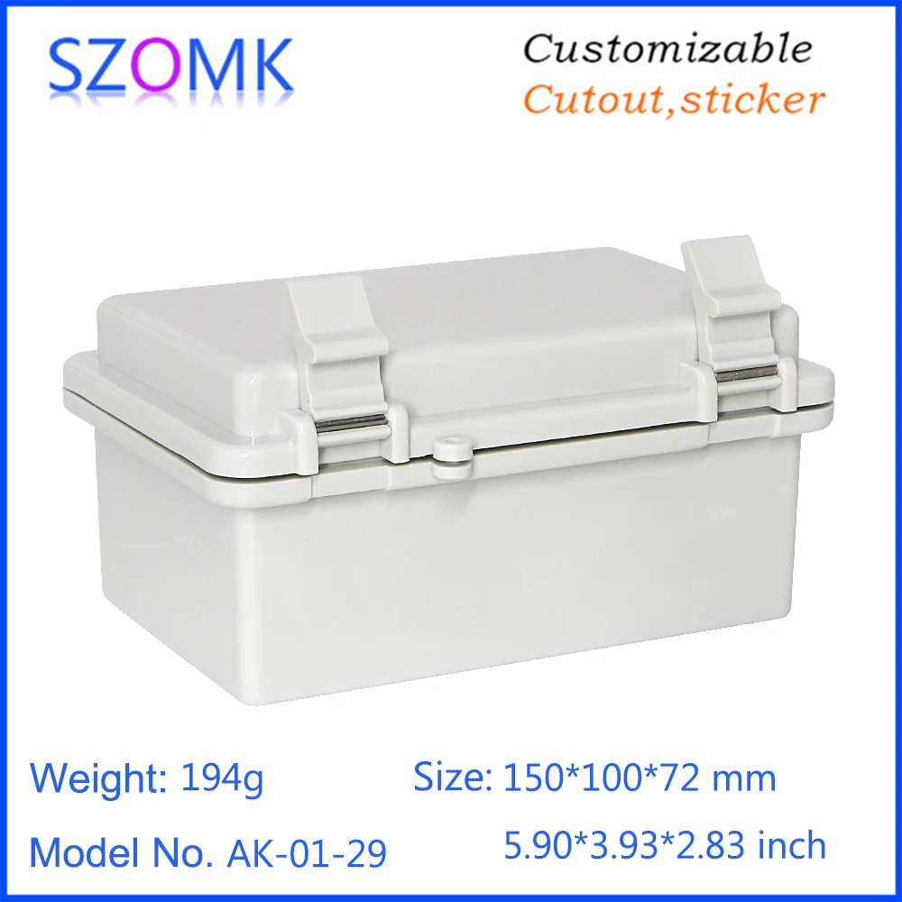 SZOMK plastic abs enclosure AK-01-29 150*100*72mm plastic waterproof junction box abs plastic electronic enclosure junction box