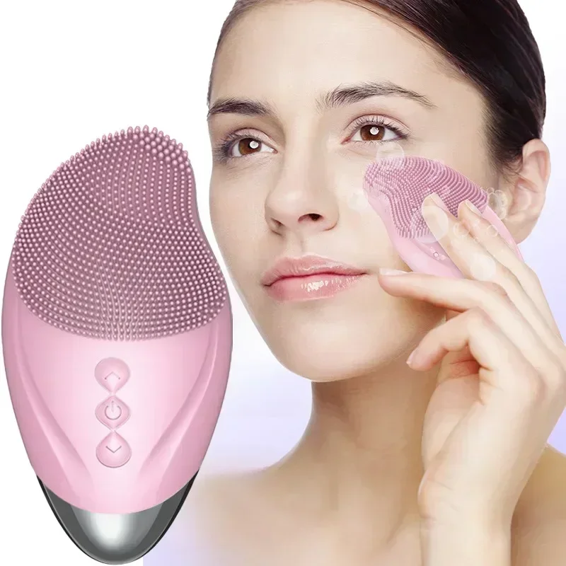 Facial Massager Silicone Cleansing Brush Eye Massage Tool Face Cleaner Deep Cleaning Pores Skin Health Care Device Rechargeable