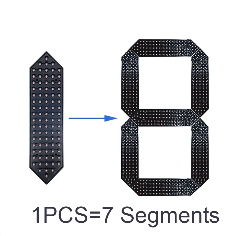 12-inch LED module 170*310mm monochrome outdoor high brightness oil price digital screen 7-segment display timing scoreboard