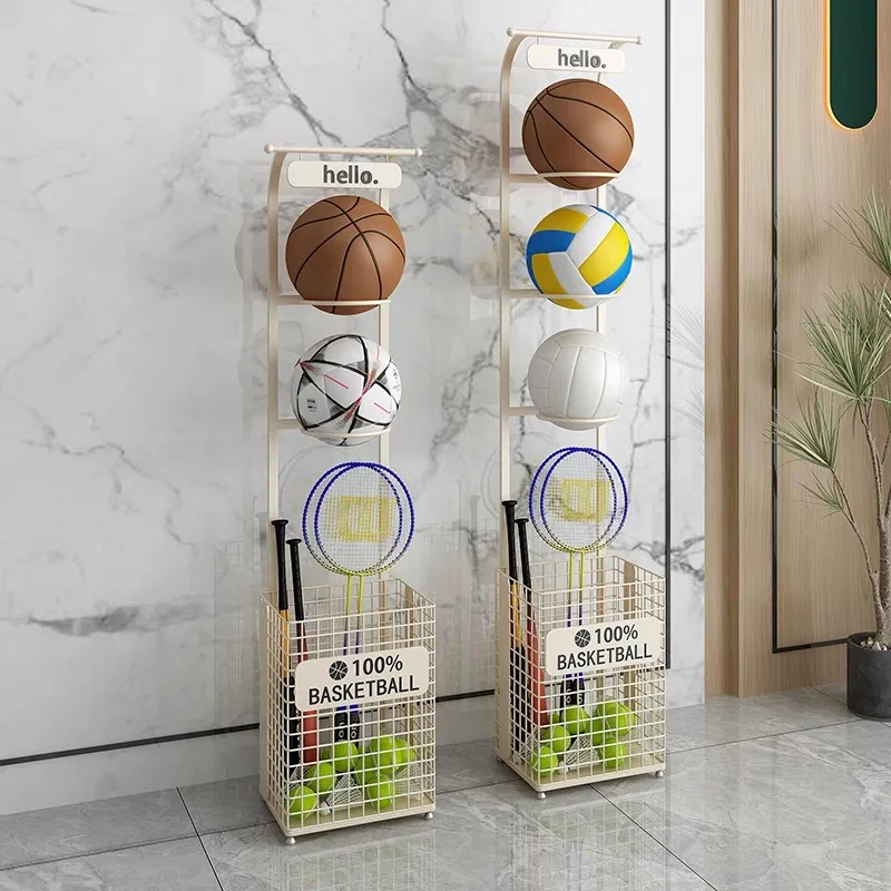 ชั้นวางเก็บลูกบาสเก็ตบอลในร่มสำหรับเด็ก ชั้นวางเก็บลูกฟุตบอล ตะกร้าเก็บของ ชั้นวางสำหรับโรงเรียนอนุบาล ที่วางลูกวอลเลย์บอล