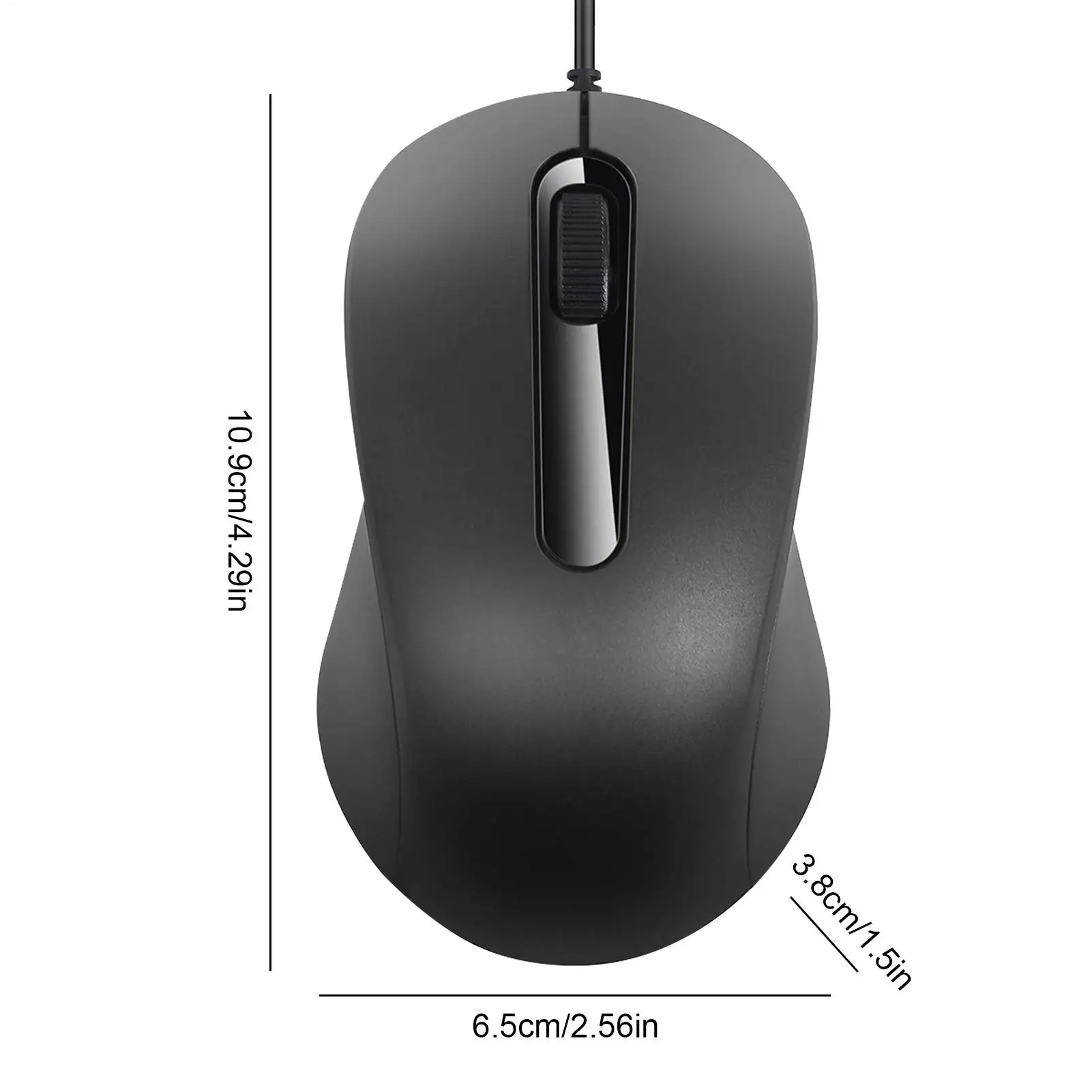 Mouse Komputer Mouse PC Berkabel Ergonomis Senyap Anti-Slip Aksesori Plug-And-Play untuk Desktop Sekolah Rumah Kantor Pria Wanita