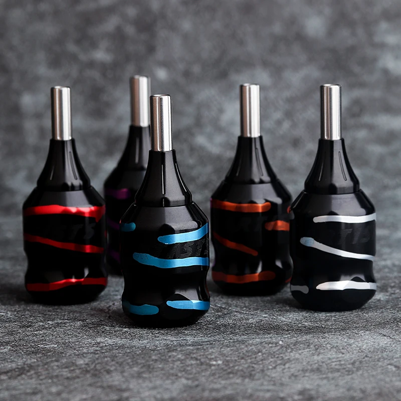 

High Quality 30MM Aluminum Alloy Tattoo Grip With Back Stem 25mm Handle Grip Tattoo Tube Tip Kit Multi Color