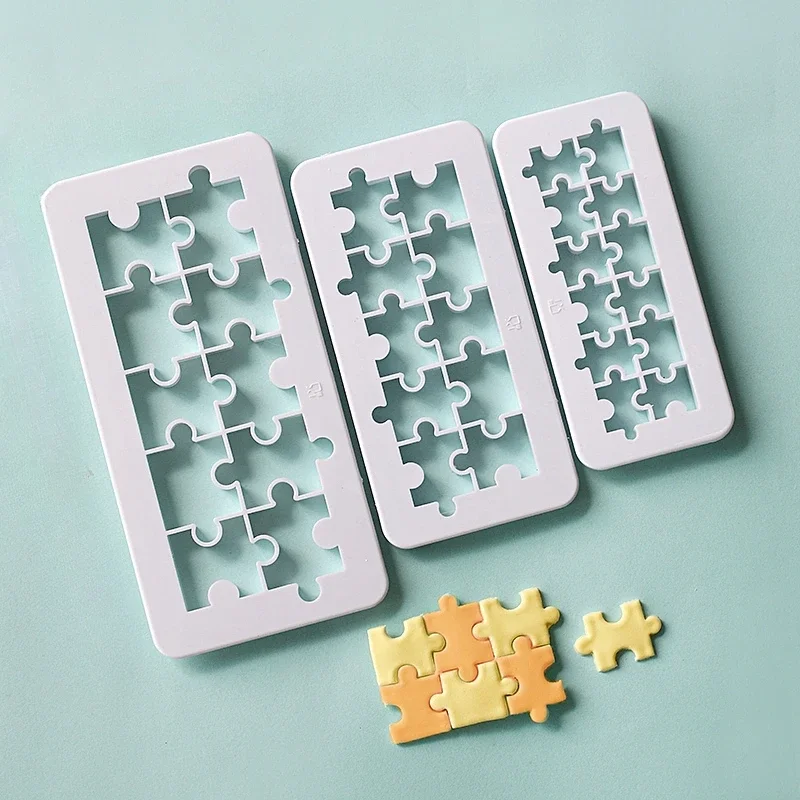 3pcs/set Polymer Clay Tool Plastic Cutting Molds Geometric Honeycomb/Puzzle/Round/Square Shape DIY Earrings Jewelry Pottery Tool